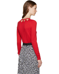 Женский красный свитер с круглым вырезом от Altuzarra