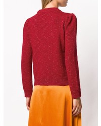 Женский красный свитер с круглым вырезом от Isa Arfen
