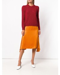 Женский красный свитер с круглым вырезом от Isa Arfen