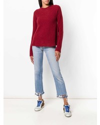 Женский красный свитер с круглым вырезом от Aspesi