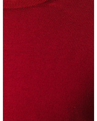 Мужской красный свитер с круглым вырезом от Cruciani