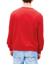 Мужской красный свитер с круглым вырезом от s.Oliver