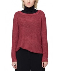 Женский красный свитер с круглым вырезом от s.Oliver Denim
