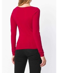 Женский красный свитер с круглым вырезом от Twin-Set