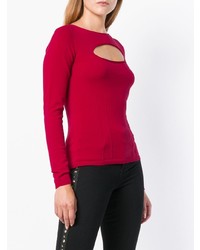 Женский красный свитер с круглым вырезом от Twin-Set