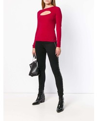 Женский красный свитер с круглым вырезом от Twin-Set