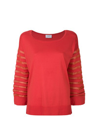 Женский красный свитер с круглым вырезом от Snobby Sheep