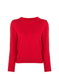 Женский красный свитер с круглым вырезом от Societe Anonyme