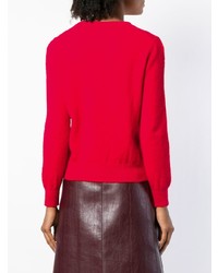 Женский красный свитер с круглым вырезом от Societe Anonyme