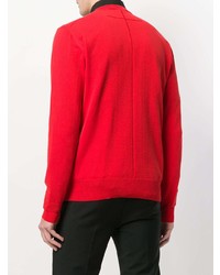 Мужской красный свитер с круглым вырезом от Givenchy