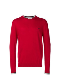 Мужской красный свитер с круглым вырезом от Sun 68