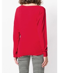 Женский красный свитер с круглым вырезом от Pinko