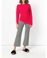 Женский красный свитер с круглым вырезом от Pinko