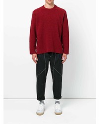 Мужской красный свитер с круглым вырезом от Stella McCartney
