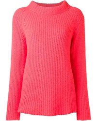 Женский красный свитер с круглым вырезом от The Elder Statesman