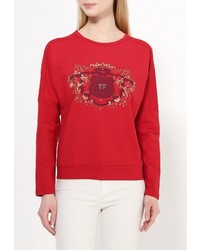 Женский красный свитер с круглым вырезом от Tom Farr