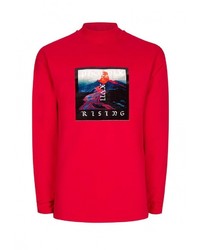 Мужской красный свитер с круглым вырезом от Topman