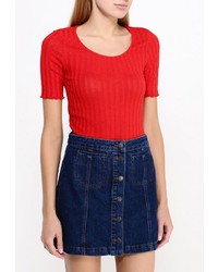 Женский красный свитер с круглым вырезом от Topshop