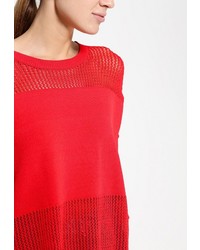 Женский красный свитер с круглым вырезом от Topshop