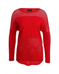 Женский красный свитер с круглым вырезом от Topshop