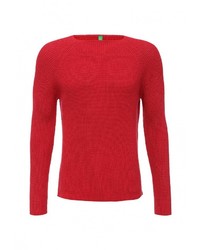Мужской красный свитер с круглым вырезом от United Colors of Benetton