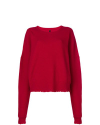 Женский красный свитер с круглым вырезом от Unravel Project