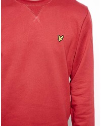 Мужской красный свитер с круглым вырезом от Lyle & Scott