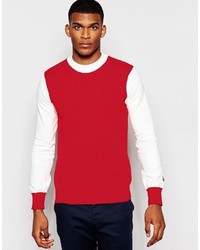 Мужской красный свитер с круглым вырезом от Wood Wood
