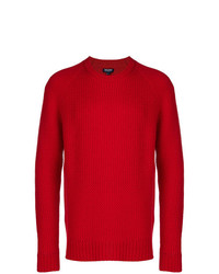 Мужской красный свитер с круглым вырезом от Woolrich