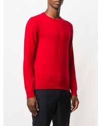 Мужской красный свитер с круглым вырезом от Entre Amis