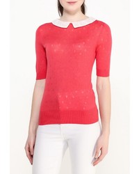 Женский красный свитер с круглым вырезом от Yumi