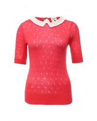 Женский красный свитер с круглым вырезом от Yumi