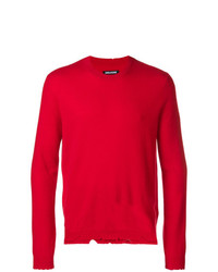 Мужской красный свитер с круглым вырезом от Zadig & Voltaire