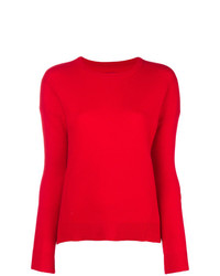 Женский красный свитер с круглым вырезом от Zadig & Voltaire
