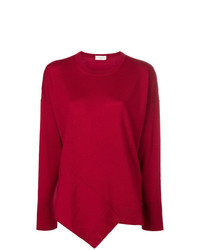 Женский красный свитер с круглым вырезом от Zanone