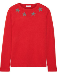 Женский красный свитер с принтом от Bella Freud