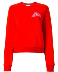 Женский красный свитер с принтом от Carven
