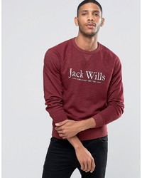 Мужской красный свитер с принтом от Jack Wills