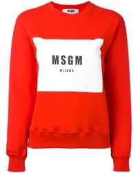 Женский красный свитер с принтом от MSGM