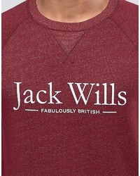 Мужской красный свитер с принтом от Jack Wills