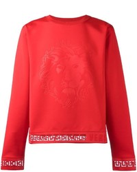 Мужской красный свитер с принтом от Versus