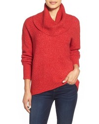 Красный свитер с хомутом