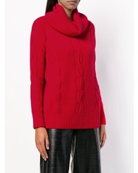 Женский красный свитер с хомутом от Philo-Sofie