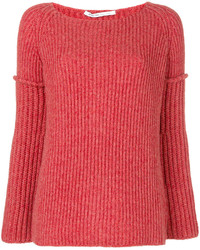 Женский красный свитер от Agnona