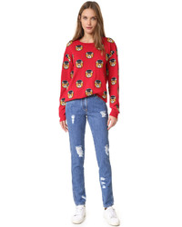 Женский красный свитер от Moschino