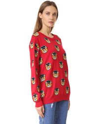 Женский красный свитер от Moschino