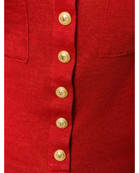 Женский красный свитер от Balmain