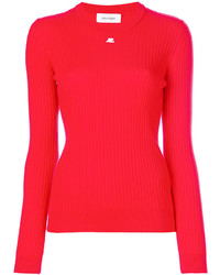 Женский красный свитер от Courreges