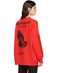 Женский красный свитер от 032c