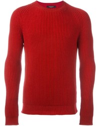 Мужской красный свитер от Roberto Collina